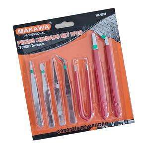 🔧 Juego de Pinzas Cromado Makawa MK-0834 – Set 7 Piezas Multiuso