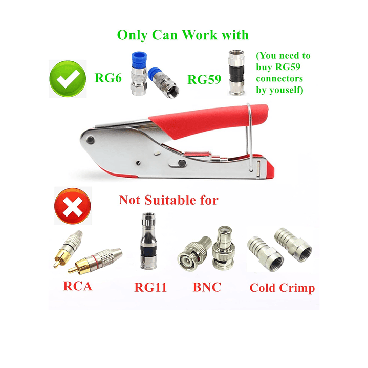Kit de herramientas de compresión de cable coaxial 3
