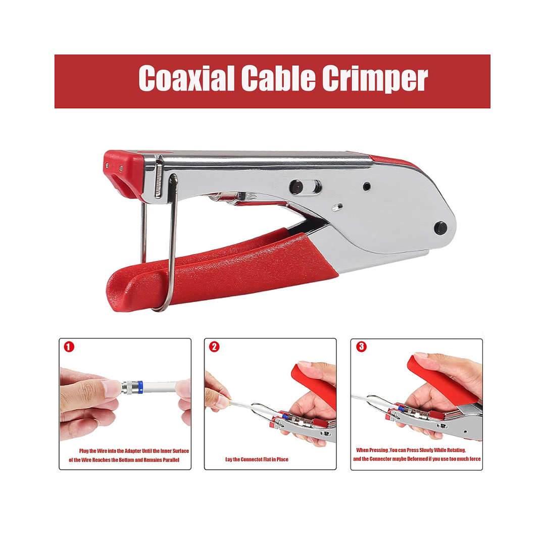 Kit de herramientas de compresión de cable coaxial 5