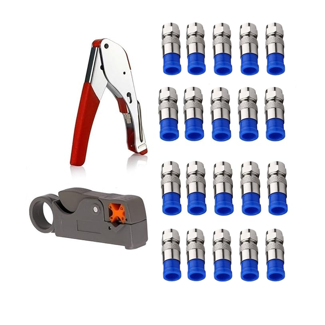 Kit de herramientas de compresión de cable coaxial 1