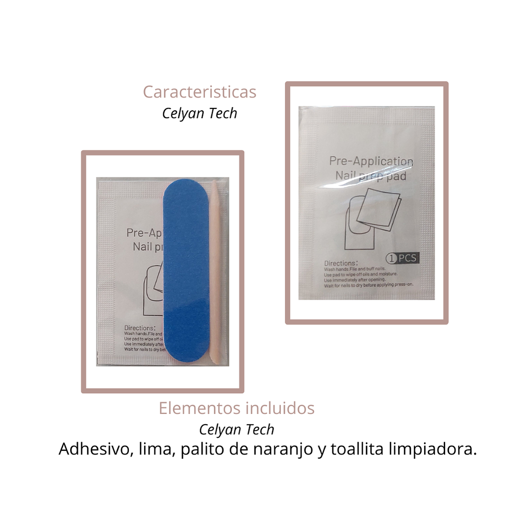 Uñas Press On Acabado Natural Francesa Plateadas Plateado Lisa 3