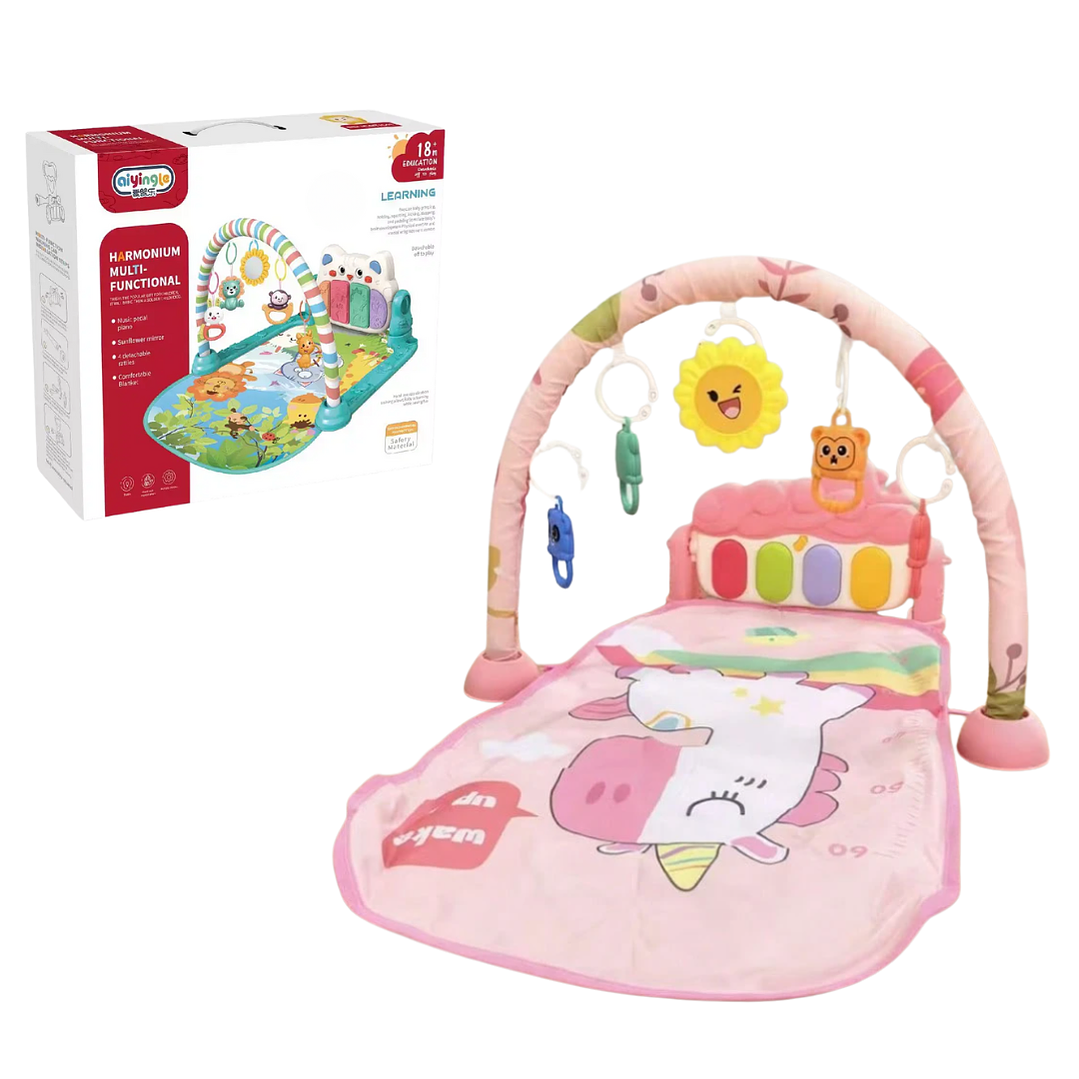 🎵 Gimnasio Musical con Alfombra y Piano para Bebé | Centro de Actividades Educativo y Sensorial 1