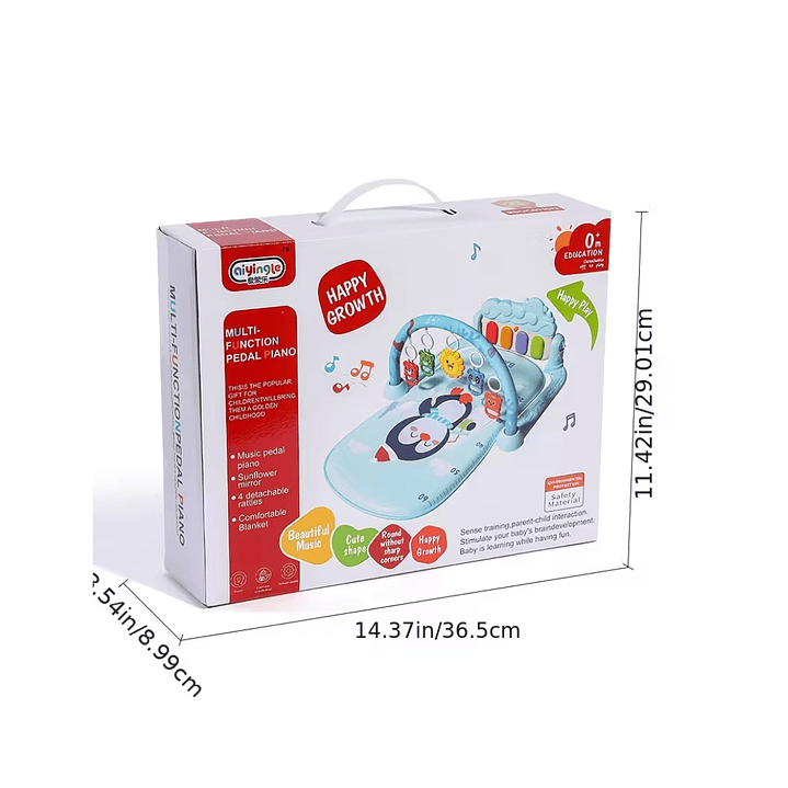 🎵 Gimnasio Musical con Alfombra y Piano para Bebé | Centro de Actividades Educativo y Sensorial 3