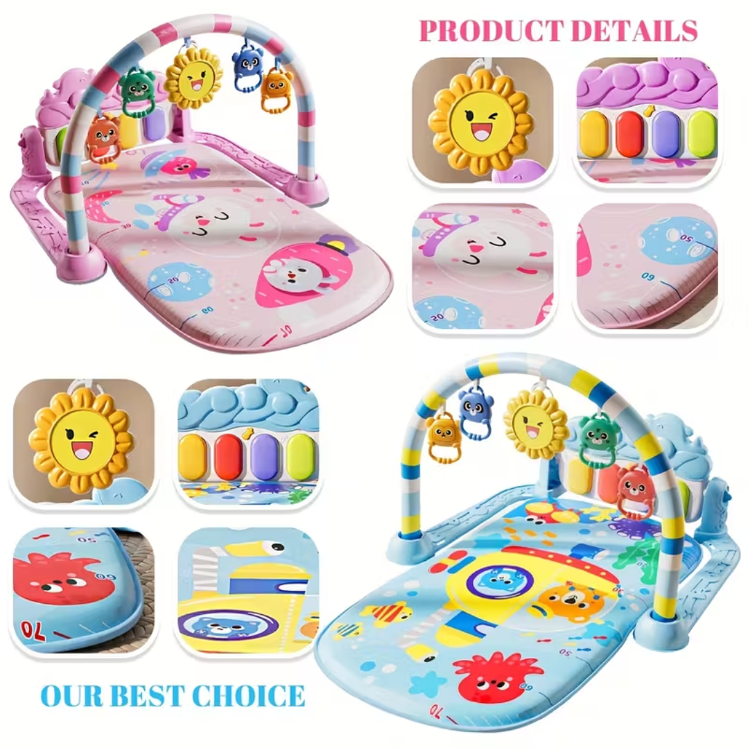 🎵 Gimnasio Musical con Alfombra y Piano para Bebé | Centro de Actividades Educativo y Sensorial 9