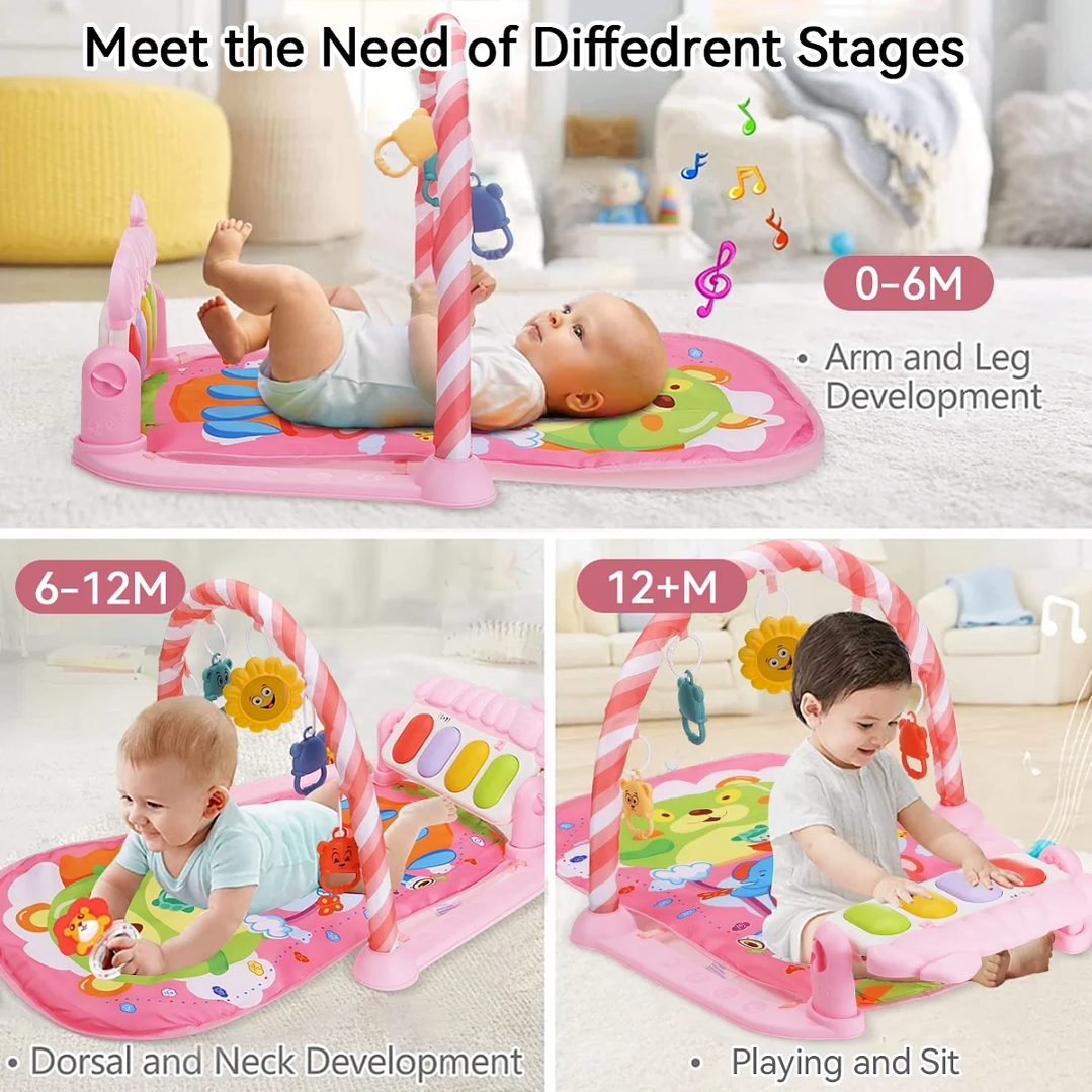 🎵 Gimnasio Musical con Alfombra y Piano para Bebé | Centro de Actividades Educativo y Sensorial 10