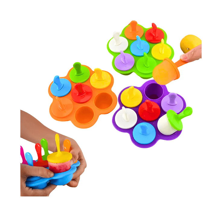 🍧 Mini Molde de Silicona para Paletas de Helado Reutilizable y Resistente al Calor 6
