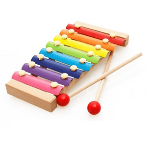 Xilófono de Madera para Niños – Juguete Musical Educativo de 8 Notas, Ideal para Estimulación Temprana
