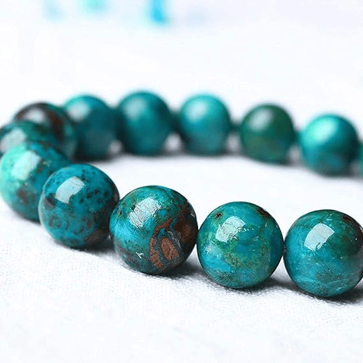 Pulsera De Piedras Naturales Crisocola 💙 7