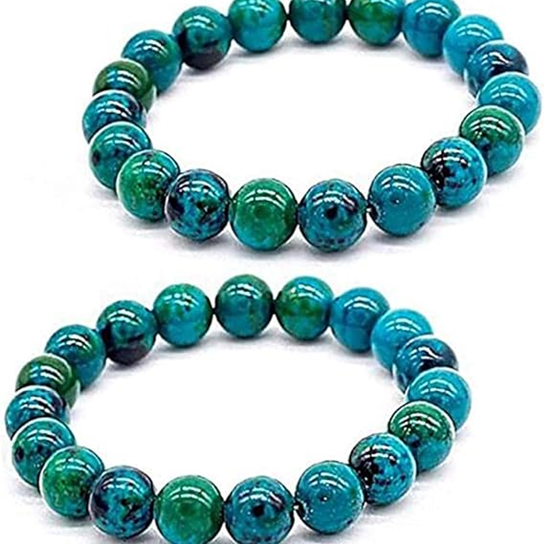 Pulsera De Piedras Naturales Crisocola 💙 2