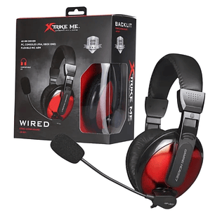 Audífono Gaming Xtrike Me con Micrófono | 40mm | Jack 3.5mm