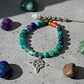Pulsera de Siete Chakras con Colgante Nudo de Brujas – Energía Positiva y Armonía Espiritual - Miniatura 1