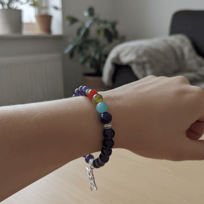 Pulsera de Siete Chakras con Colgante Nudo de Brujas – Energía Positiva y Armonía Espiritual 12
