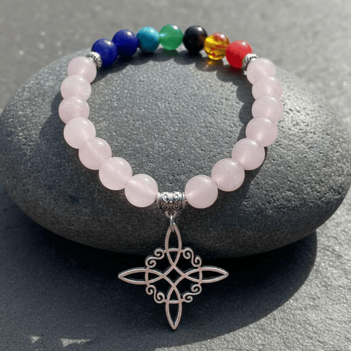 Pulsera de Siete Chakras con Colgante Nudo de Brujas – Energía Positiva y Armonía Espiritual 20