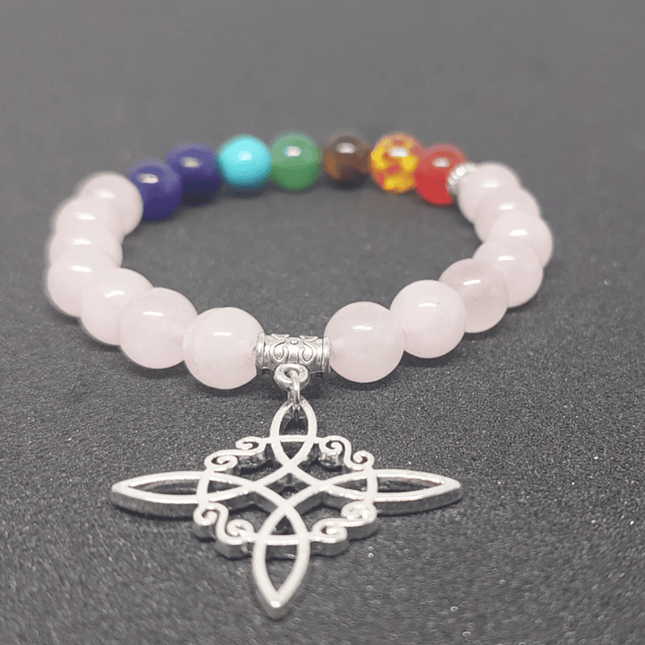 Pulsera de Siete Chakras con Colgante Nudo de Brujas – Energía Positiva y Armonía Espiritual 21