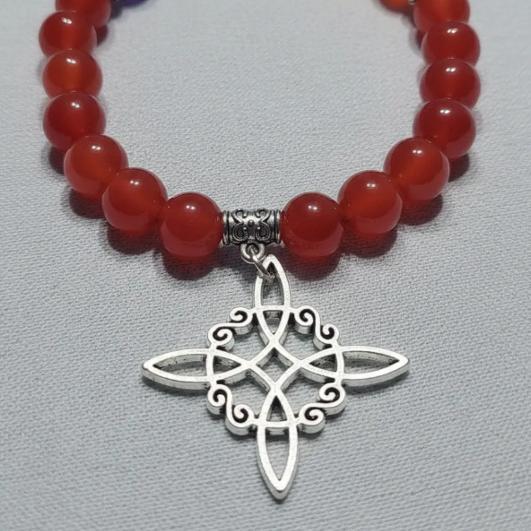 Pulsera de Siete Chakras con Colgante Nudo de Brujas – Energía Positiva y Armonía Espiritual 28