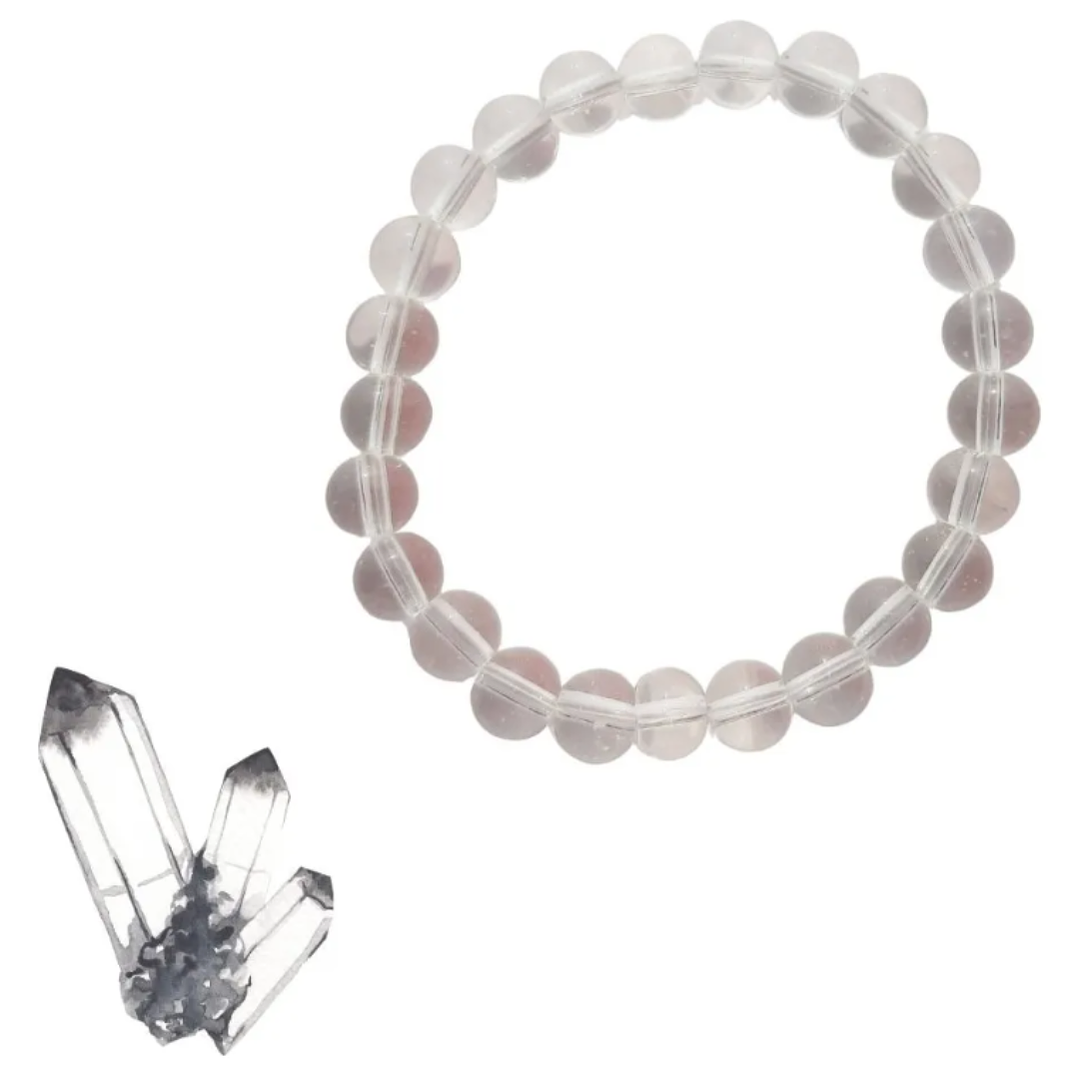 Pulsera De Piedras Naturales Cuarzo Cristal 🔮 12