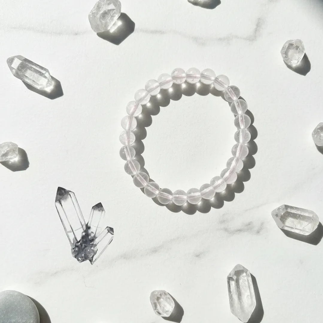 Pulsera De Piedras Naturales Cuarzo Cristal 🔮 1