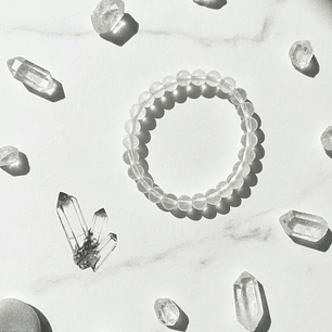 Pulsera De Piedras Naturales Cuarzo Cristal 🔮