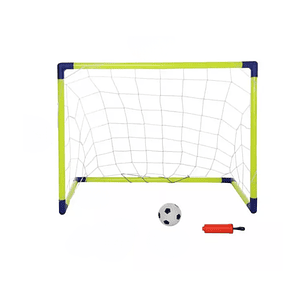 Mini Portería de Fútbol Infantil con Balón y Inflador | PVC + Malla – Juego Completo