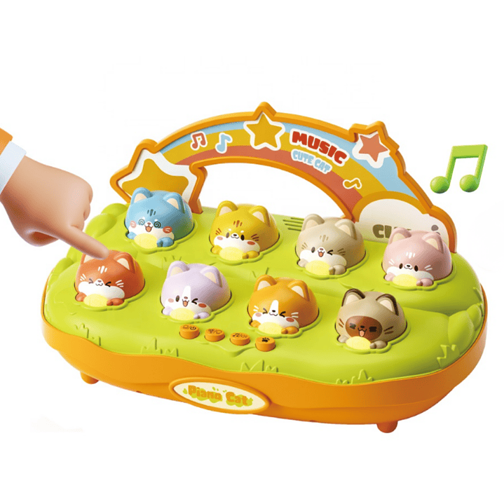 Piano Gatitos Musicales para Niños | Juguete Educativo con Luces y Sonidos 1