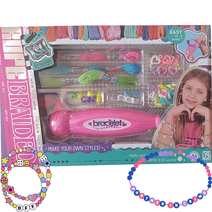 Set para Hacer Pulseras y Trenzas para el Cabello | Juguete Creativo para Niñas