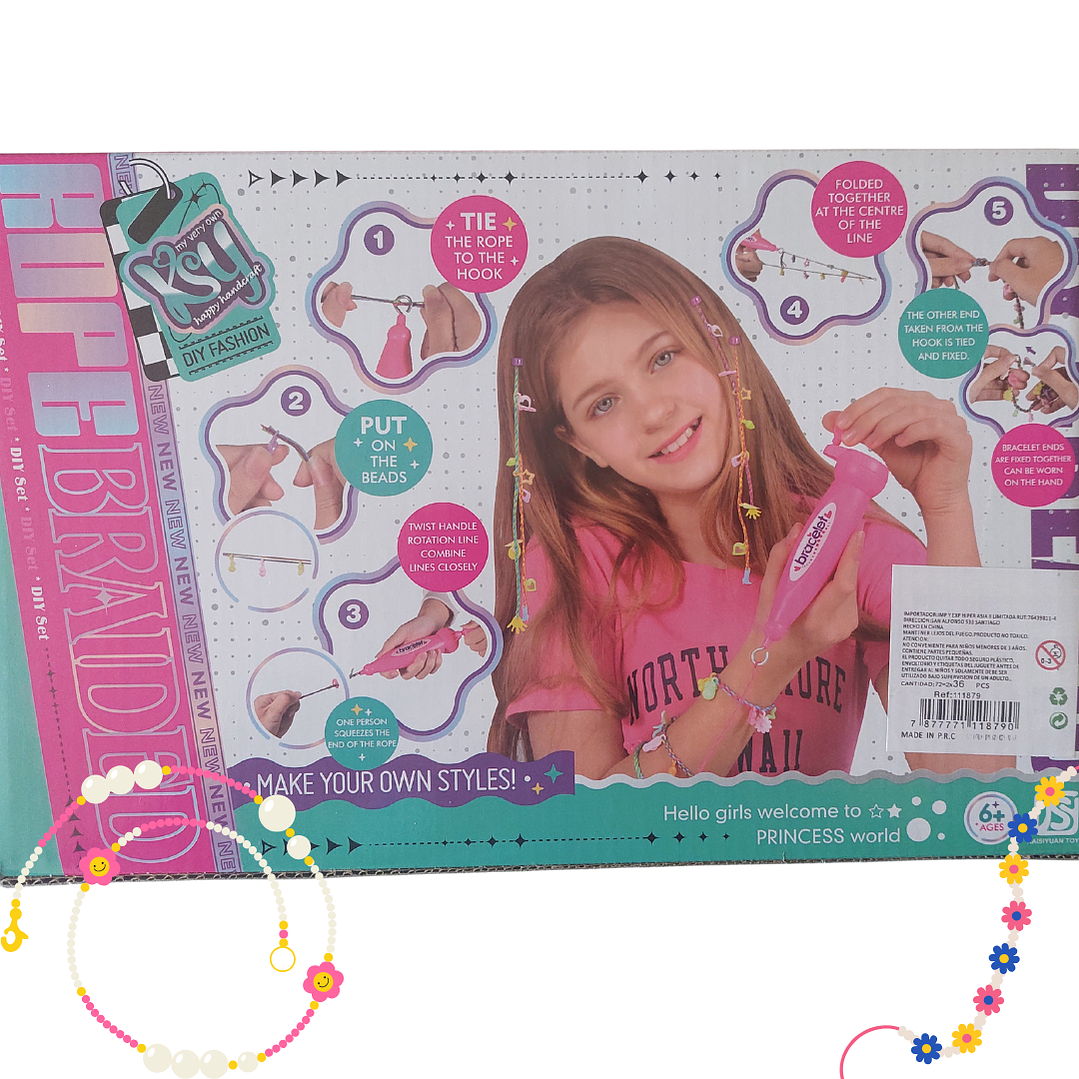 Set para Hacer Pulseras y Trenzas para el Cabello | Juguete Creativo para Niñas 2