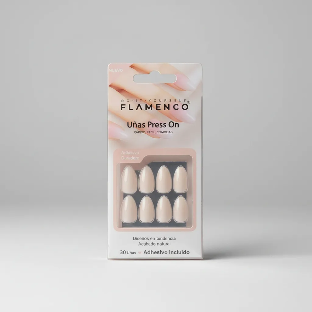 Uñas Press On Autoadhesivas Acabado Natural Blanco | Manos Elegantes en Minutos 2