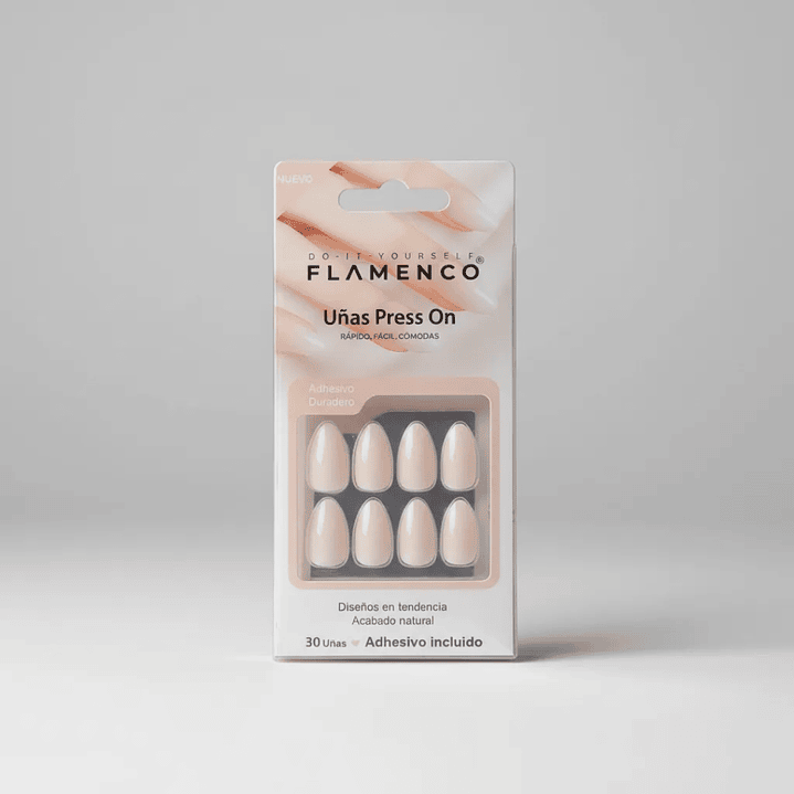 Uñas Press On Autoadhesivas Acabado Natural Blanco | Manos Elegantes en Minutos 2