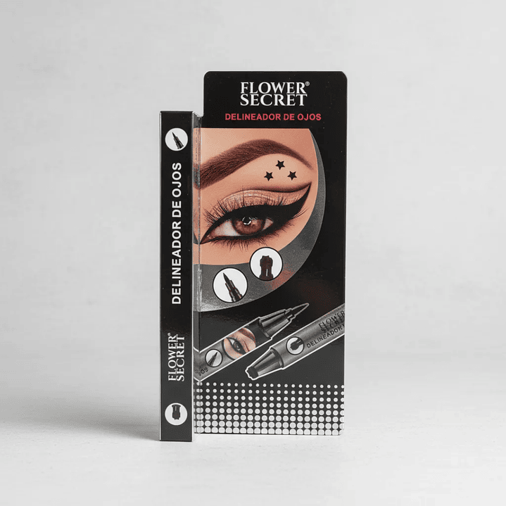 Delineador Flower Secret con Sello de Estrella, Luna, Flor | Plumón Dúo para Ojos 4