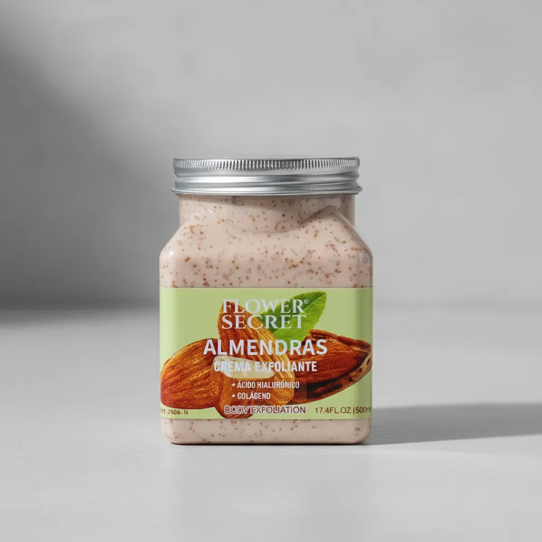 Crema Exfoliante Corporal Almendras 500 Ml Flower Secret 1