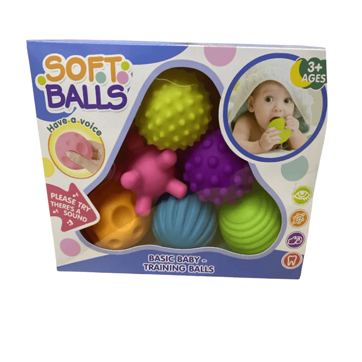 Set 6 Pelotas Texturizadas Sensoriales para Bebé – Juguete Educativo 4