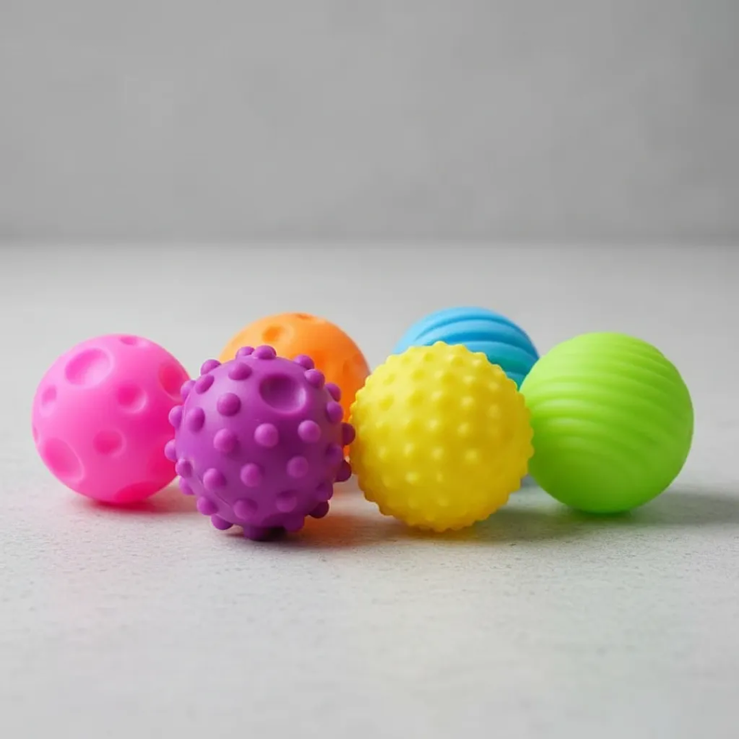 Set 6 Pelotas Texturizadas Sensoriales para Bebé – Juguete Educativo 5