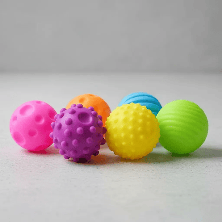 Set 6 Pelotas Texturizadas Sensoriales para Bebé – Juguete Educativo 5
