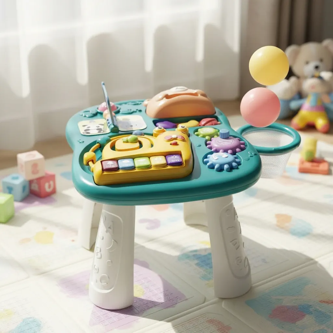 Mesa De Actividades Bebé 2 En 1 Musical Educativa Interactiva 5