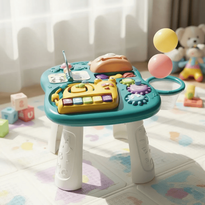Mesa De Actividades Bebé 2 En 1 Musical Educativa Interactiva 5