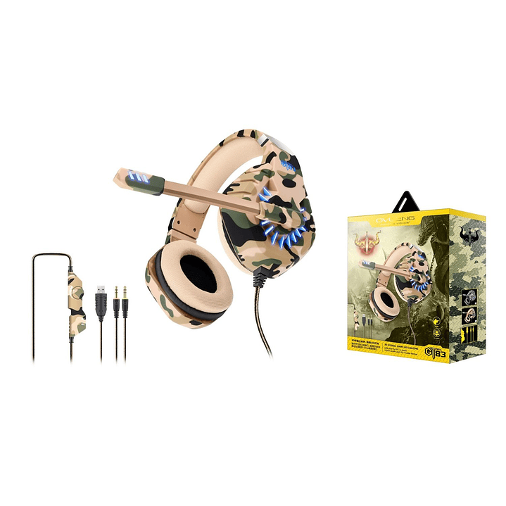 🎧 Audifonos Gaming Pc Ovleng Gt-83 Cable 2m Usb + 3.5mm Jack 1