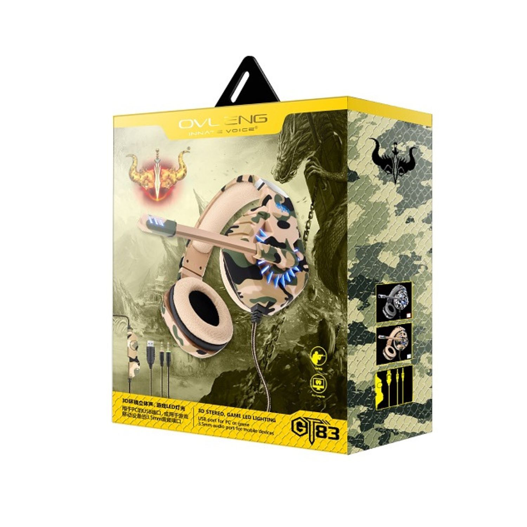 🎧 Audifonos Gaming Pc Ovleng Gt-83 Cable 2m Usb + 3.5mm Jack 2