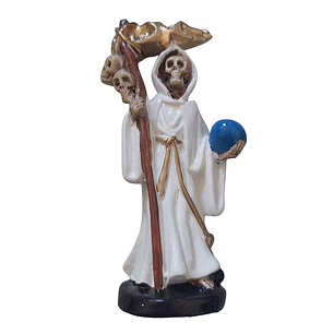 Santa Muerte Blanca 12 Cm Figura Decorativa Espiritual