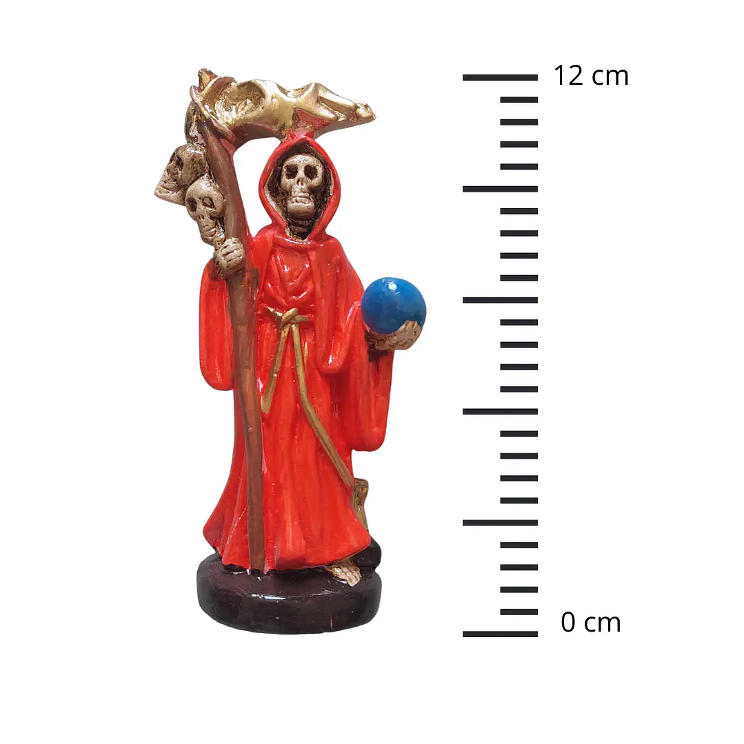 Santa Muerte Roja 12 cm – Figura Decorativa Espiritual 5