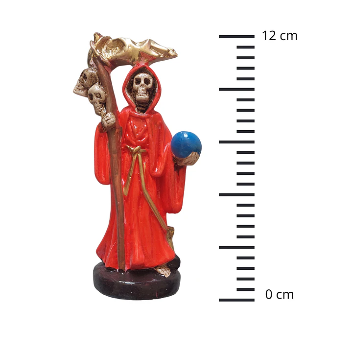 Santa Muerte Roja 12 cm – Figura Decorativa Espiritual 5