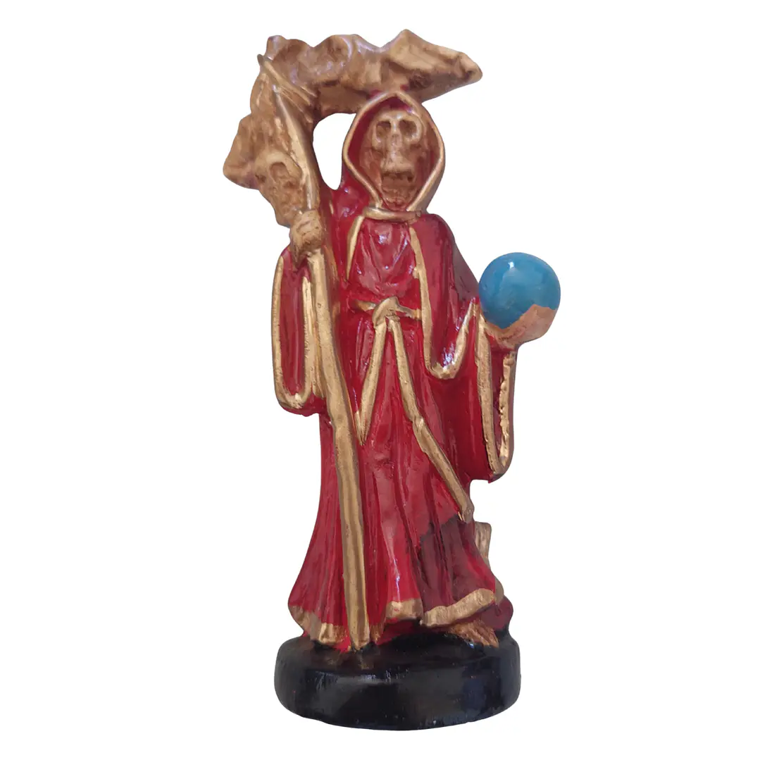 Santa Muerte Roja 12 cm – Figura Decorativa Espiritual 11