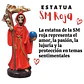 Santa Muerte Roja 12 cm – Figura Decorativa Espiritual - Miniatura 3