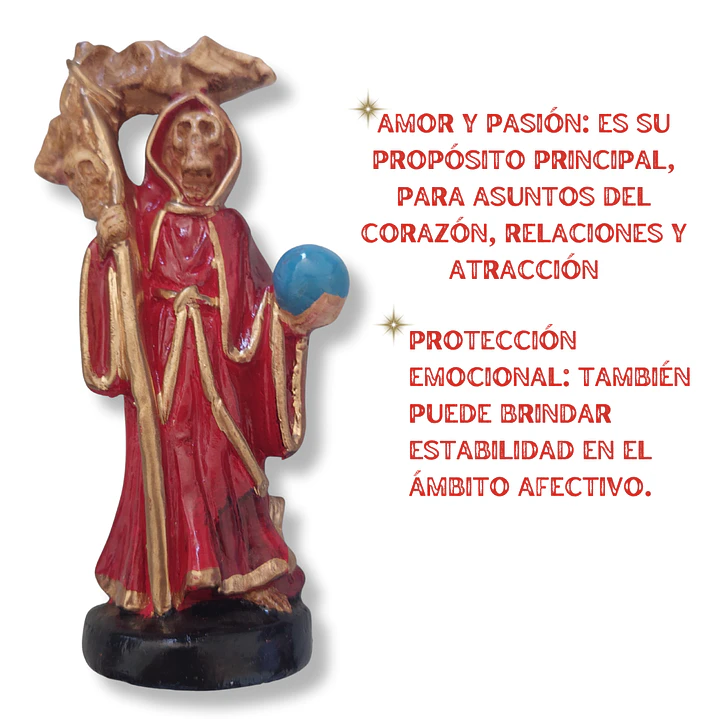 Santa Muerte Roja 12 cm – Figura Decorativa Espiritual 14