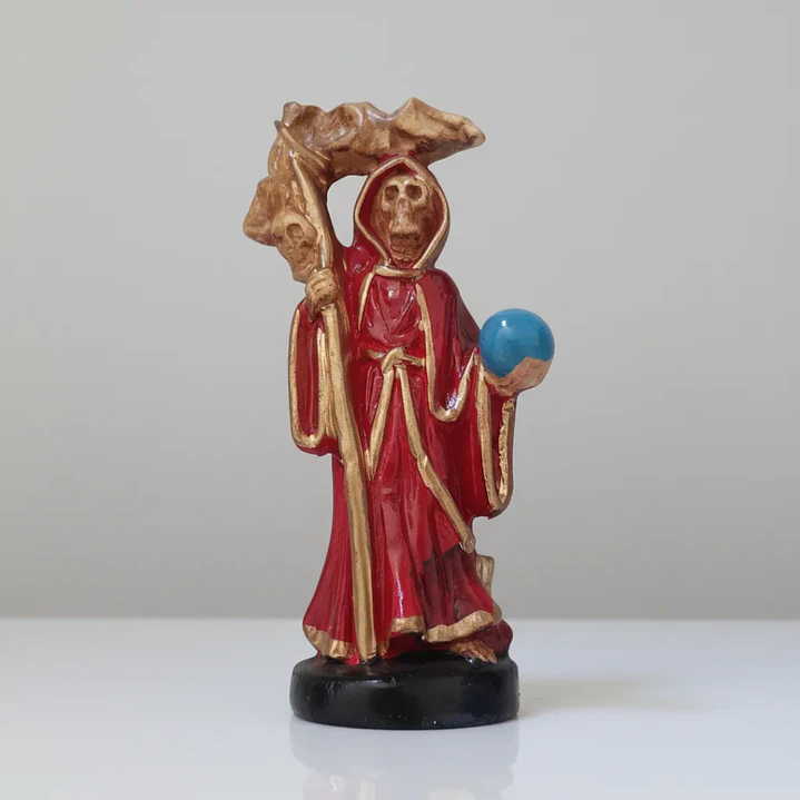 Santa Muerte Roja 12 cm – Figura Decorativa Espiritual 17