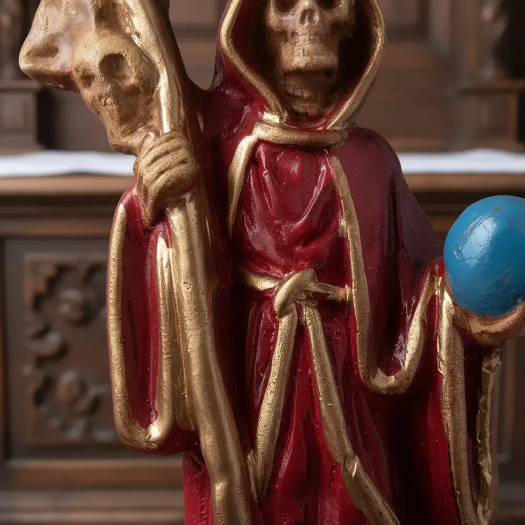 Santa Muerte Roja 12 cm – Figura Decorativa Espiritual 20