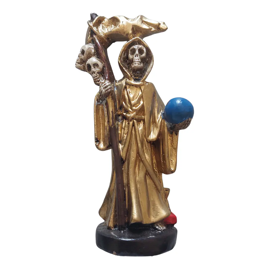 Santa Muerte Dorada 12 cm – Figura Decorativa Espiritual 1