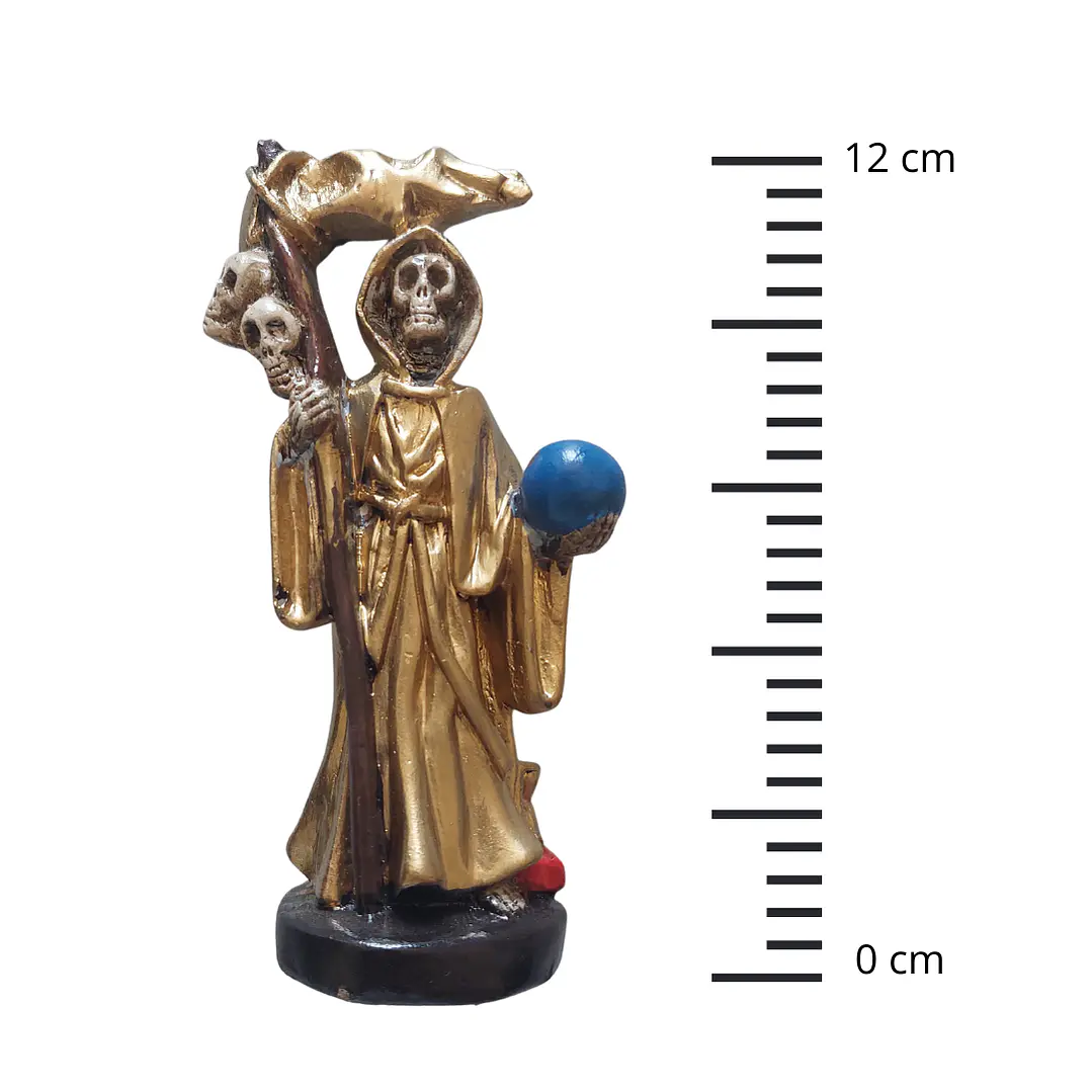 Santa Muerte Dorada 12 cm – Figura Decorativa Espiritual 5
