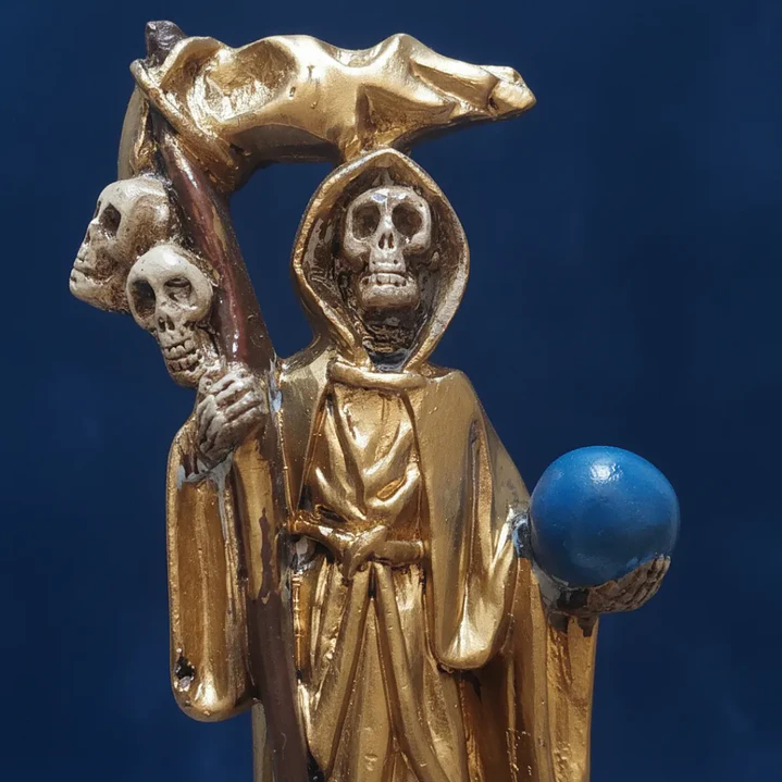 Santa Muerte Dorada 12 cm – Figura Decorativa Espiritual 11