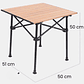 Mesa Plegable Portátil de Aluminio para Camping y Exterior con Diseño Madera - Miniatura 9