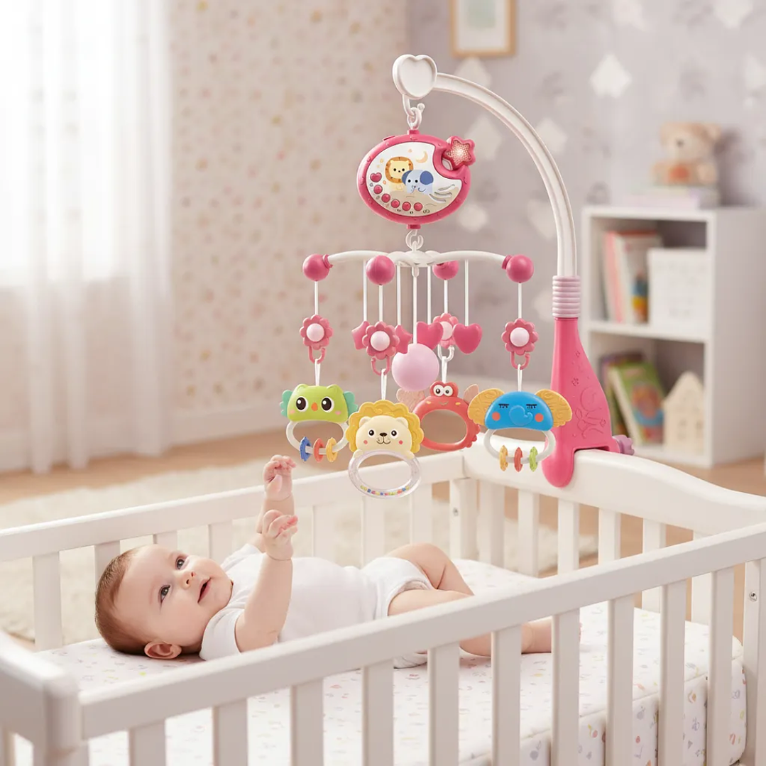 Móvil Musical para Cuna con Proyector de Estrellas, Control Remoto y Temporizador 3